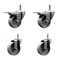 Service Caster Semi Steel Swvl Grip Ring Caster Set 44'' Wheel&7/16'' Stems-2 w/TTL BRK, 4PK SCC-GRTTL20S414-SSS-716138-2-S-2 - alternate 1